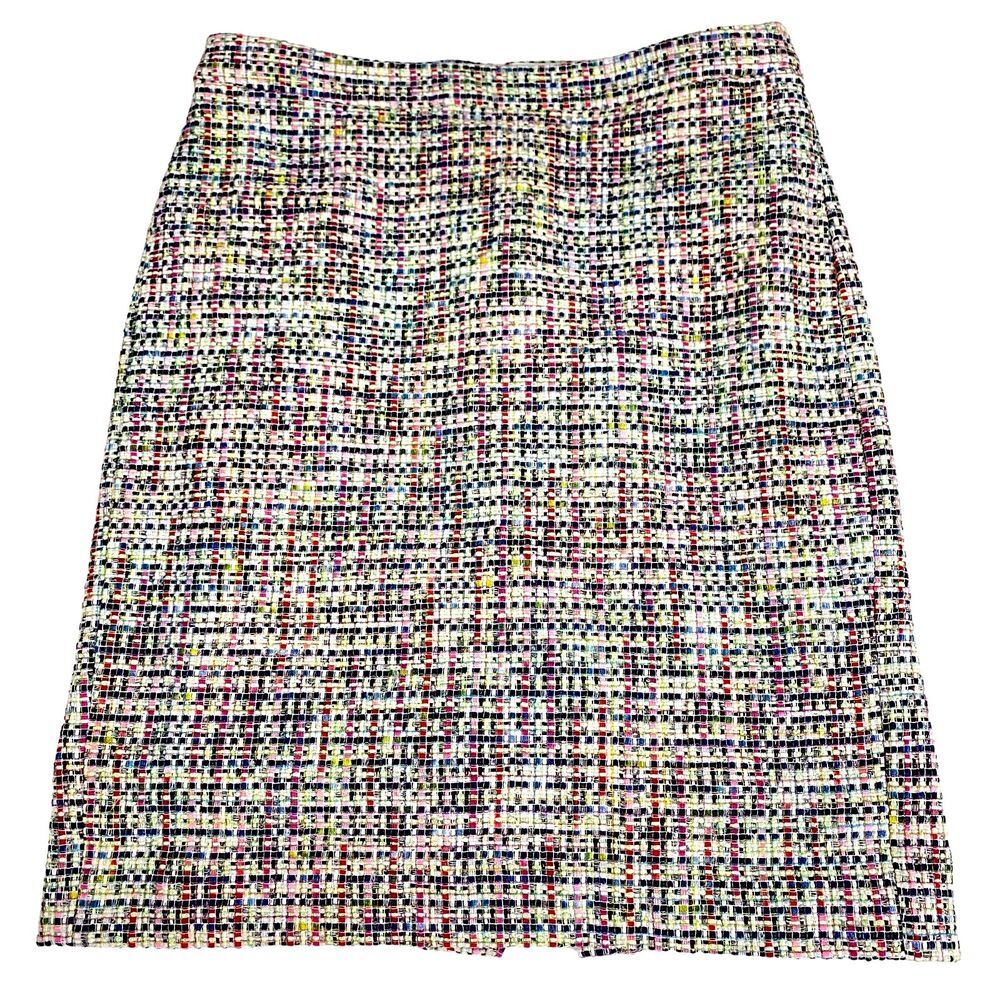 J. Crew Colorful Tweed Midi Skirt